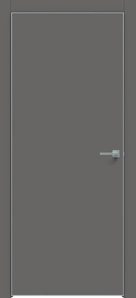 Межкомнатная дверь Triadoors 701 Медиум грей ДГ кромка алюминиевая