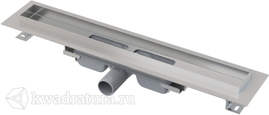 Водоотводящий желоб с порогами для цельной решетки Alcadrain APZ106 Professional Low