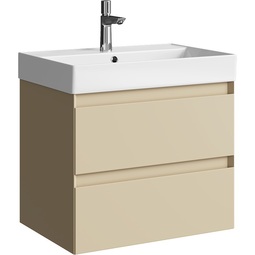 Тумба с раковиной Aqwella Geometria 65 морская дюна 2 ящика