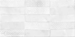 Настенная плитка Carly рельеф кирпичи декорированная светло-серый 29,8x59,8 см