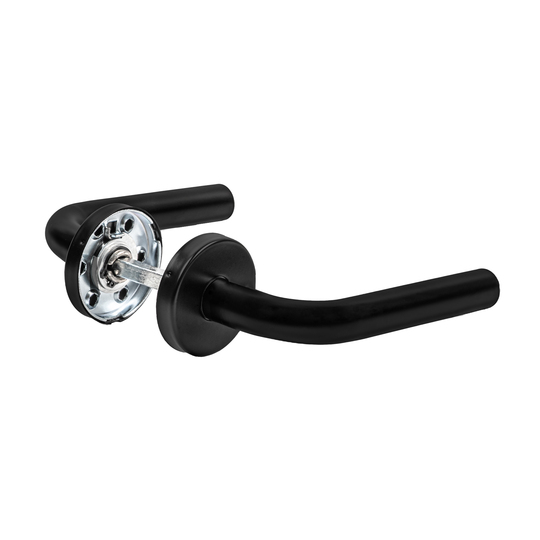 Дверная ручка Фуаро R.DSS201-0201/19 INOX 201 BL-24 черный нержавеющая сталь