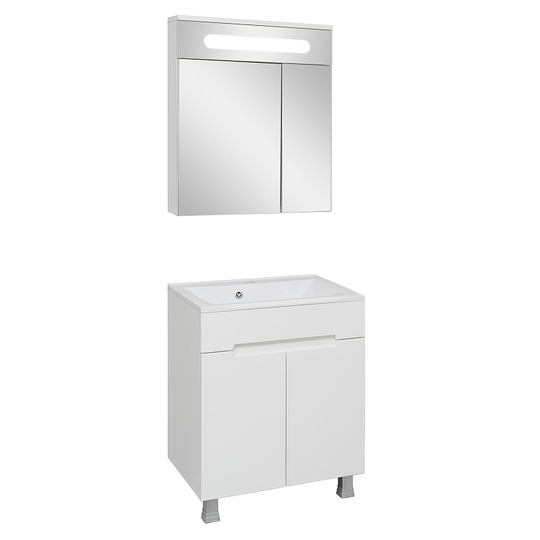 Комплект мебели для ванной Aqua de Marco Olivia 65 белый напольный 2 двери