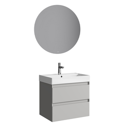 Комплект мебели для ванной Aqwella Geometria 65 серый туман