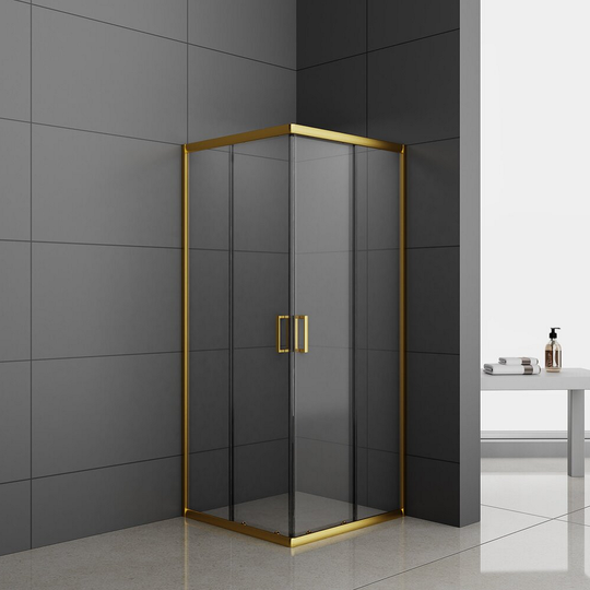 Душевой уголок Oda BG8037 100x100x190 профиль брашированное золото