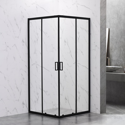 Душевой уголок Oda В8037 100x100x190 черный профиль