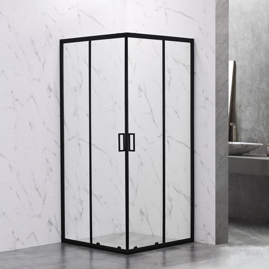 Душевой уголок Oda В8037 100x100x190 черный профиль