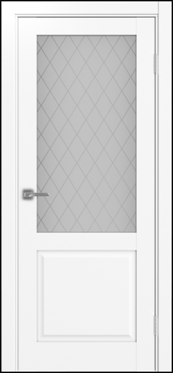Межкомнатная дверь OPorte Тоскана 602.21 Стекло кристалл Белый снежный
