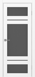 Межкомнатная дверь OPorte Турин 532.22222 Белый снежный стекло графит