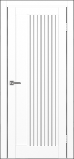 Межкомнатная дверь OPorte Турин 544.12 Белый снежный стекло мателюкс