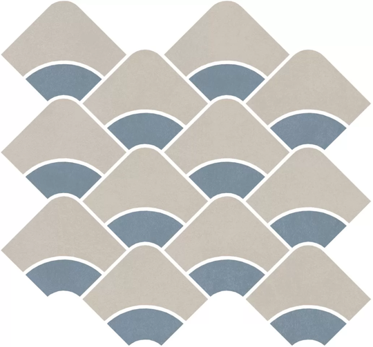 Декор Kerama Marazzi Таделакт наборный бежевый светлый/синий светлый 30x28 см ректификат KMD2HID005BR