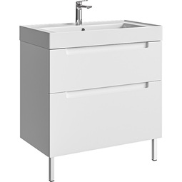 Тумба с раковиной Aqwella Ванкувер 81 белая напольная