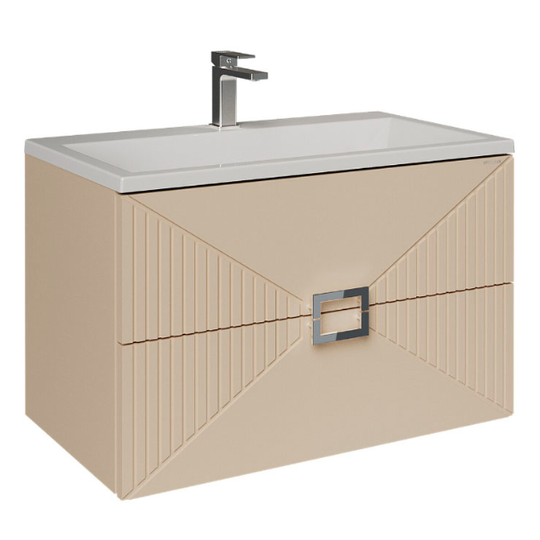 Тумба с раковиной Grossman Луксор 80 бежевая матовая