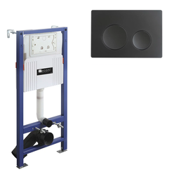 Инсталляция Veconi Frame V600 с кнопкой Flush V2 черный матовый